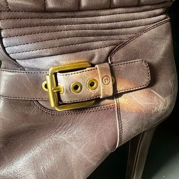 Rockport Janae kneehigh leather boot rare mauve 8.5 USA - Picture 7 of 11